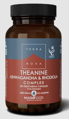 Terranova Theanine Ashwagandha &amp; Rhodiola Complex 50 Caps