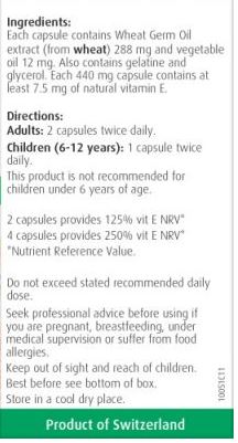 Wheat Germ Oil Capsules 120 caps - Health Emporium
