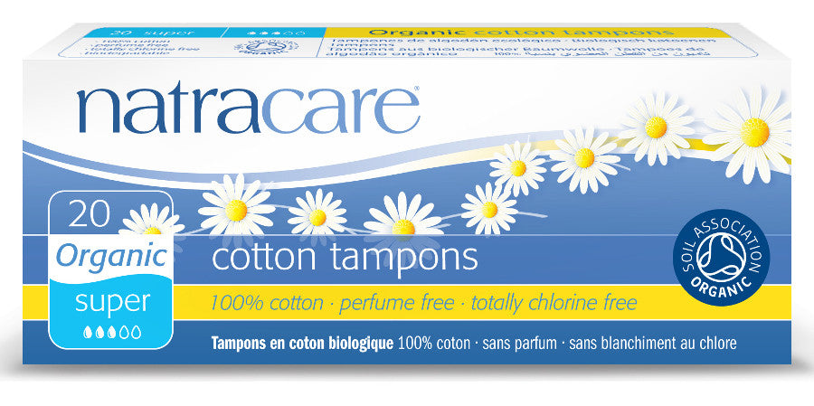 Natracare Organic Cotton Tampons - Super - 20 - Health Emporium