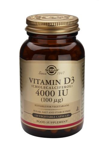 Vitamin D3 4000 IU (100µg) Vegetable Capsules - Health Emporium