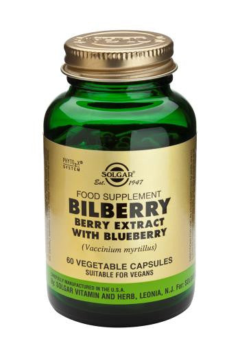 Bilberry Berry Extract with Blueberry 60 Vegetable Capsules - Health Emporium