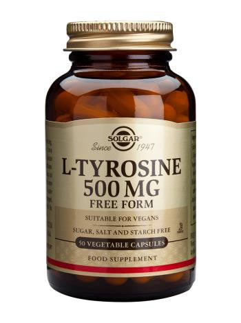 L-Tyrosine 500 mg 50 Vegetable Capsules - Health Emporium