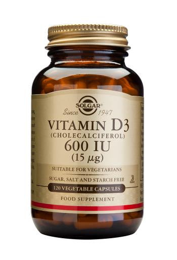 Vitamin D3 600 IU (15 µg) Vegetable Capsules - Health Emporium