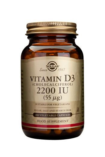 Vitamin D3 2200 IU (55 µg) Vegetable Capsules 100&