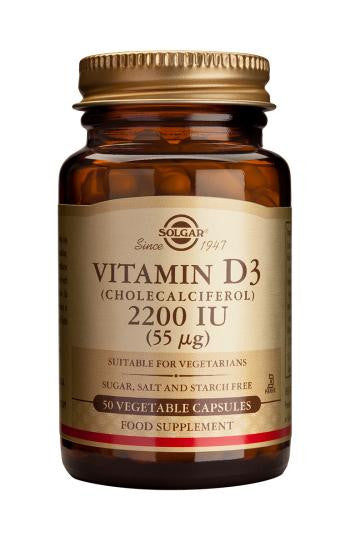 Vitamin D3 2200 IU (55 µg) Vegetable Capsules 50&