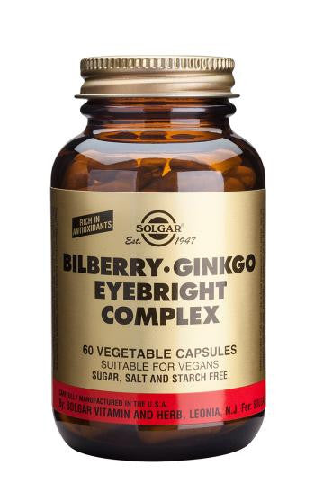Bilberry Ginkgo Eyebright Complex Vegetable Capsules - Health Emporium