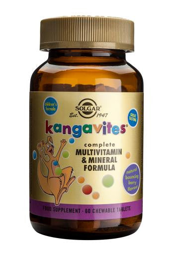 Kangavites(R) Tabletas masticables multivitamínicas y minerales Bouncing Berry - Health Emporium