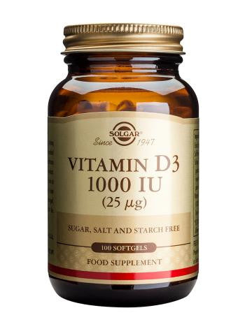 Vitamin D3 1000 IU (25 µg) Softgels - Health Emporium