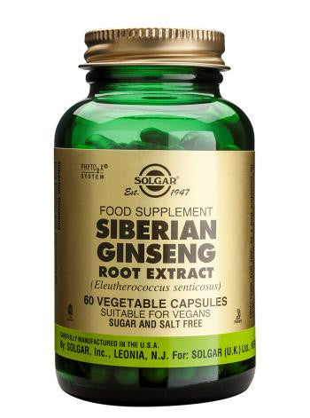 Siberian Ginseng Root Extract Vegetable Capsules - Health Emporium