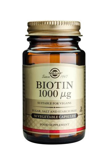 Biotin 1000 µg 50 vegetabilske kapsler - helse emporium
