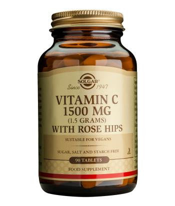Vitamin C 1500 mg with Rose Hips 90 Tablets - Health Emporium