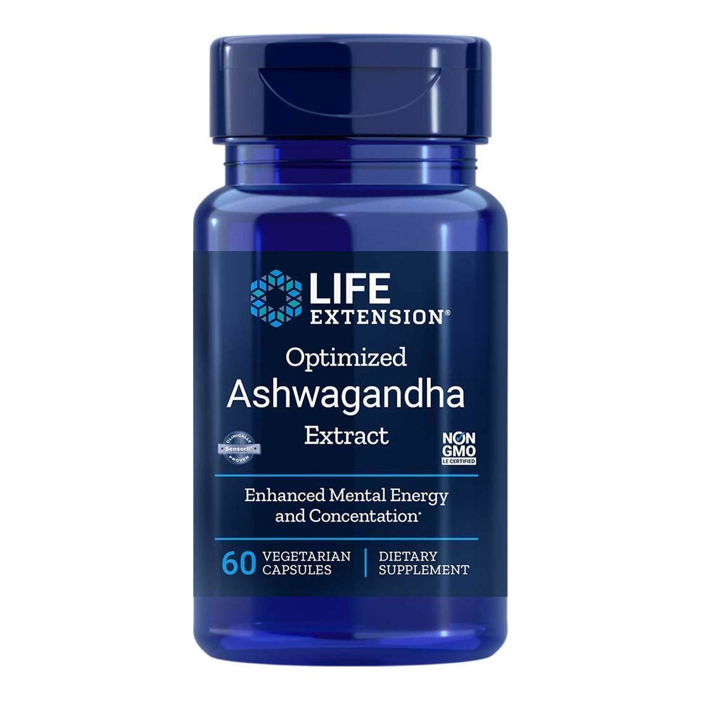 Optimizuotas ashwagandha ekstraktas (be stimuliatorių) 60 kaps