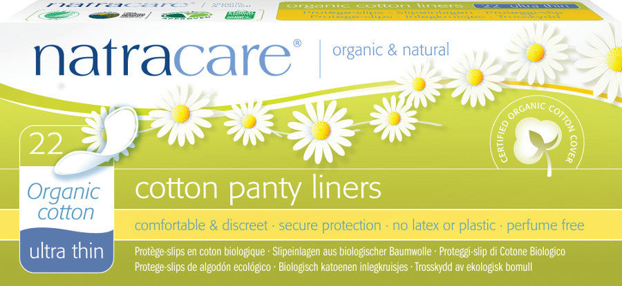 Protetores de calcinha de algodão orgânico Natracare - ultrafinos - 22 - health emporium