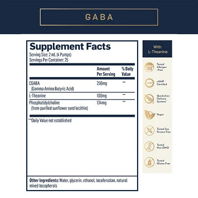 QuickSilver Liposomal GABA With L-Theanine 50ml