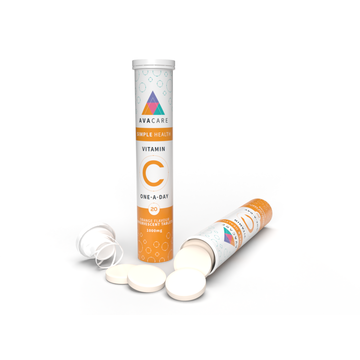AvaCare Vitamin C 1000mg - 20 Orange Flavour Effervescent Tablets