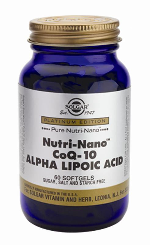 Nutri-nano(tm) coq-10 alpha lipoic acid 60 softgels - pusat kesehatan