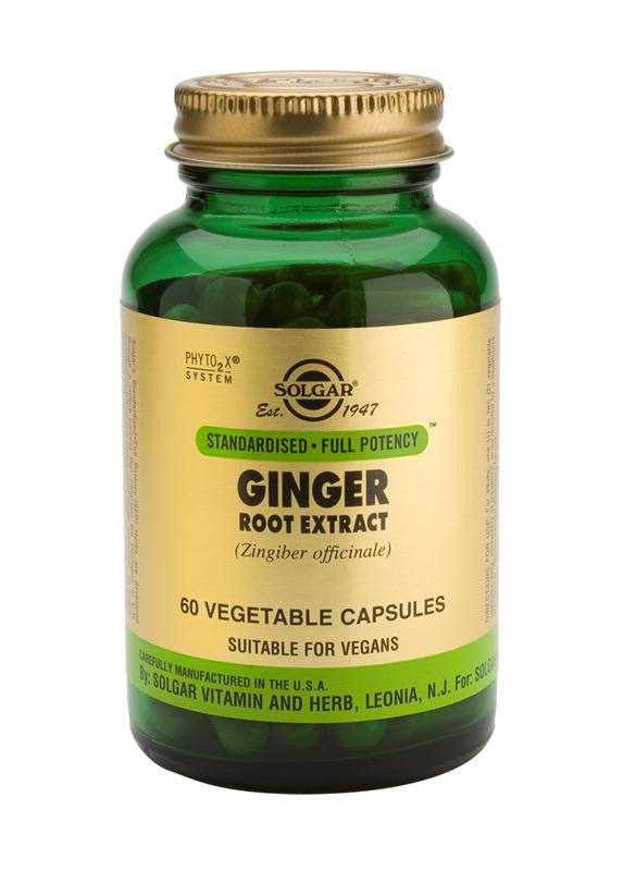 Ginger Root Extract 60 Vegetable Capsules - Health Emporium