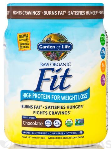 Raw Organic Fit High Protein Powder, Chocolate - 16.3 oz (461 Grams) - Health Emporium