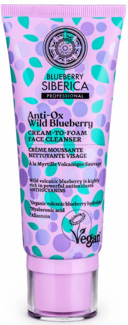 Pembersih Wajah Krim-ke-Busa Anti-OX Wild Blueberry (100ml)
