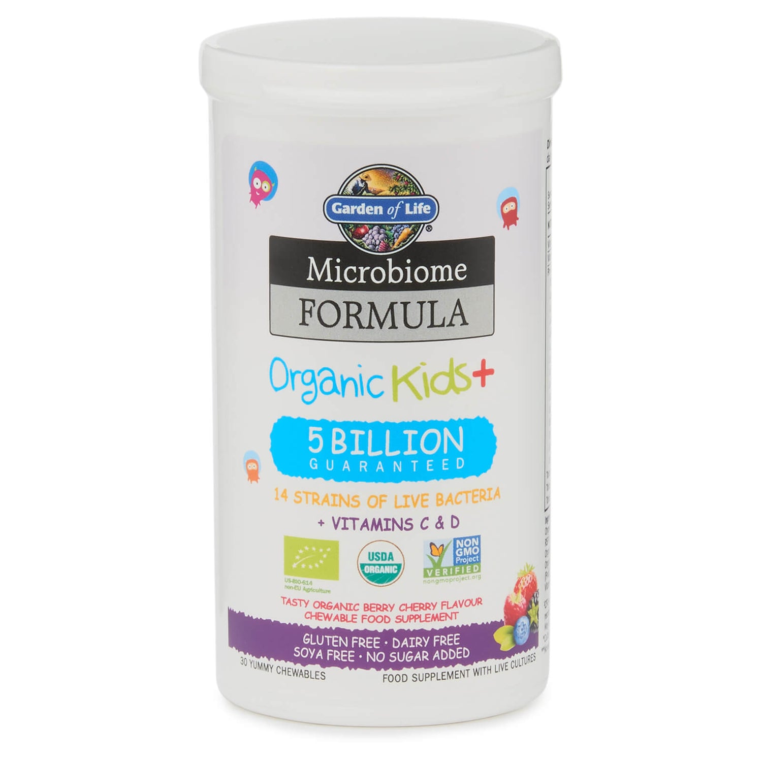 Garden of Life Organic Kids Probiotics + Vitamins C &amp; D, Tasty Organic Berry Cherry - Health Emporium