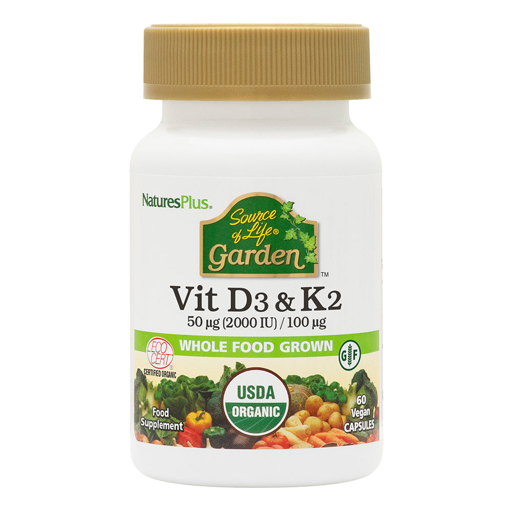 Source of Life Garden Vitamins D3 &amp; K2 60 Caps