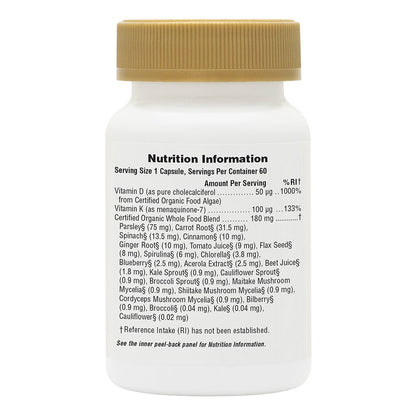 Source of Life Garden Vitamins D3 &amp; K2 60 Caps
