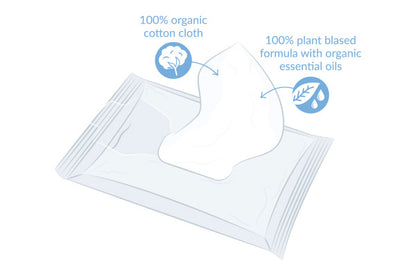 Natracare Organic Cotton Baby Wipes - 50
