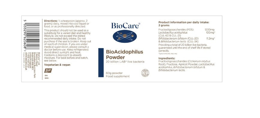 Pulbere de Acidophilus (probiotic) 60g - emporium de sănătate