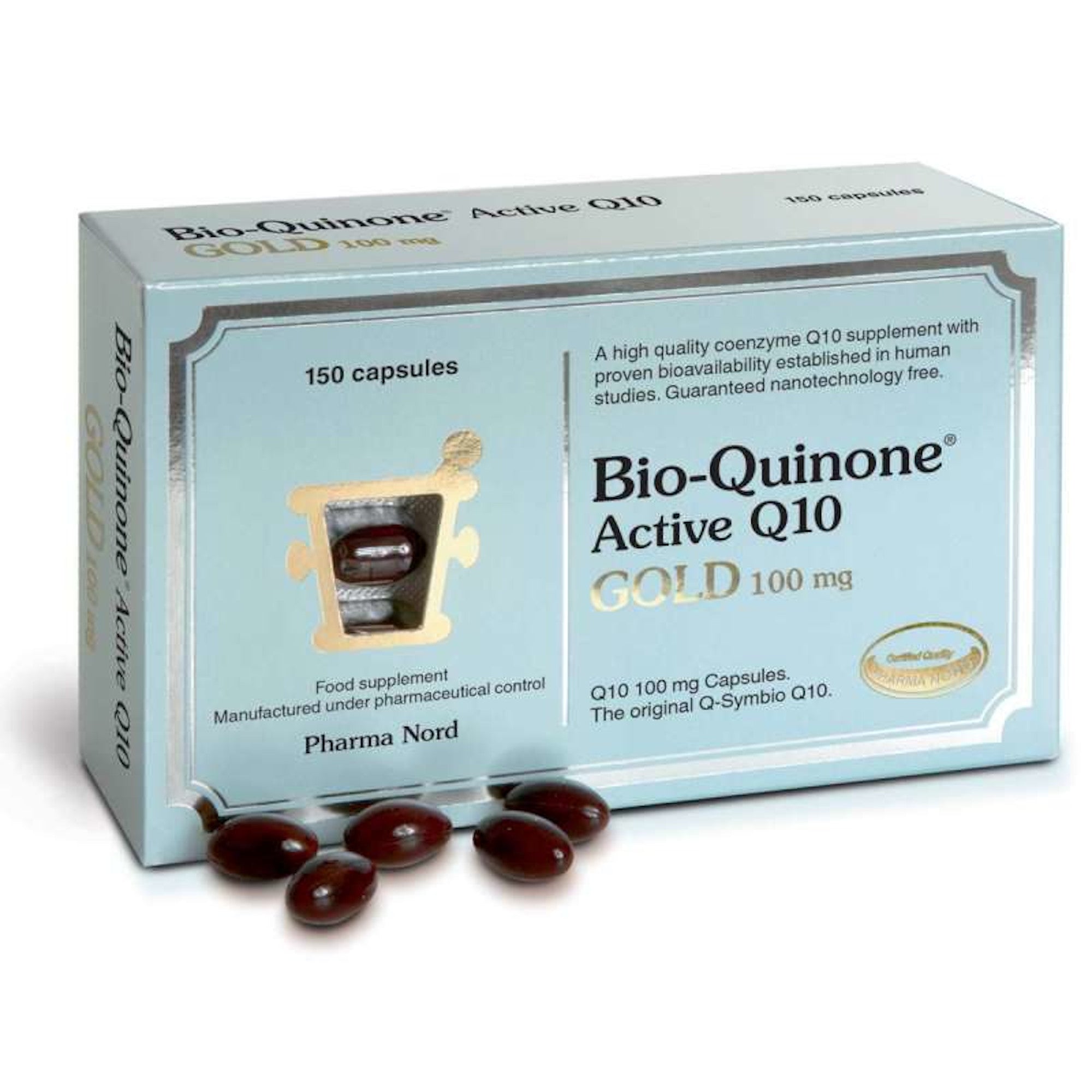 Pharma Nord, Bio-Quinona Ativa Q10 Ouro - 150 x 100mg Cápsulas