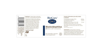 BioAcidophilus (Probiotic) 60 Caps - Health Emporium