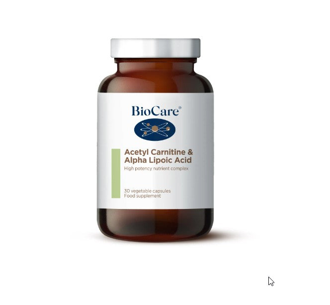 Acetylcarnitine en alfaliponzuur 30 capsules - Health Emporium