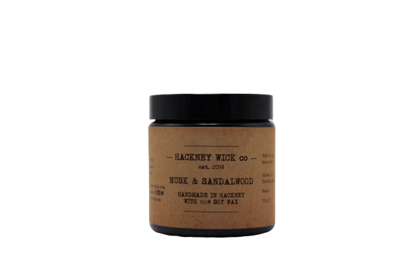 HackneyWickCo %100 Soy Wax Musk &amp; Sandalwood Candle