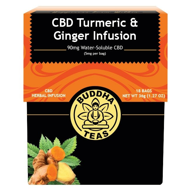 Organic CBD Turmeric &amp; Ginger Infusion 18 bags - Health Emporium