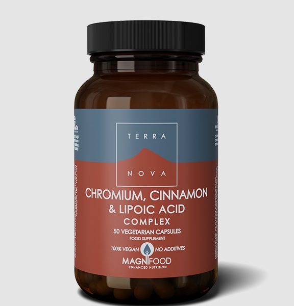 Complex Terranova de crom, scorțișoară și acid lipoic