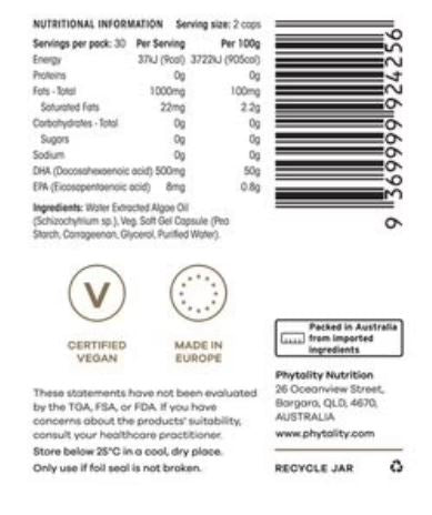 CLEAN OMEGA-3 Vegan DHA Softgel Capsules
