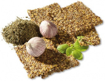 Garlic Marjoram Flax Crackers 90g - Health Emporium