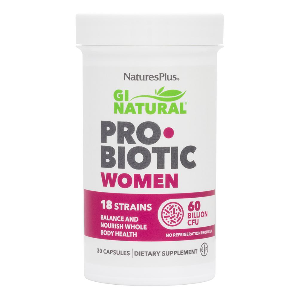 GI Natural® بروبيوتيك للنساء، 30 كبسولة