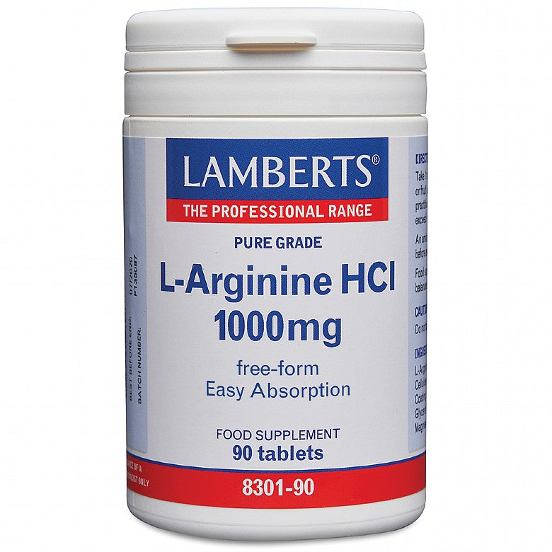 L-Arginine HCI 1000mg 90 tablets