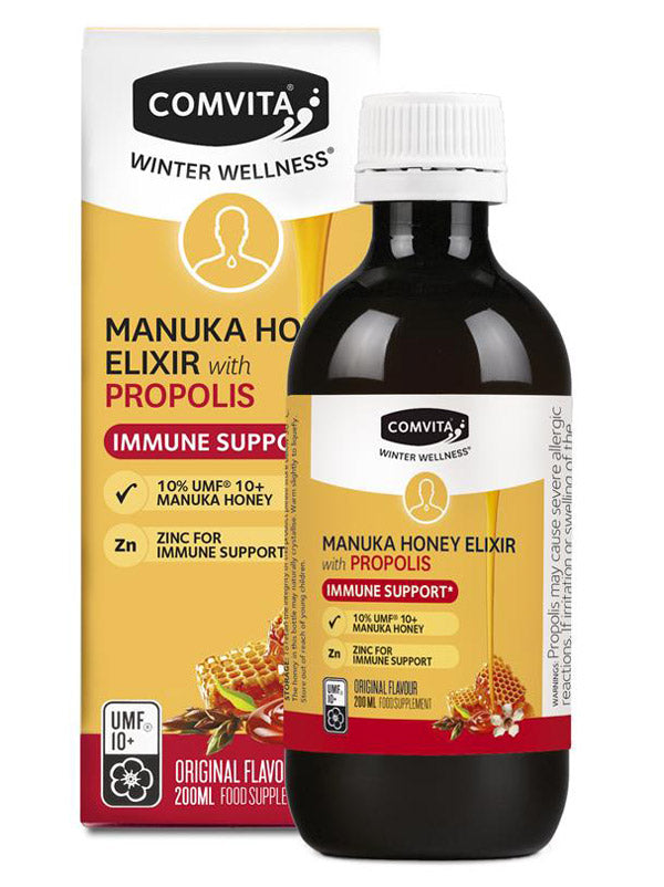 Elixir cu miere de manuka și propolis 200 ml