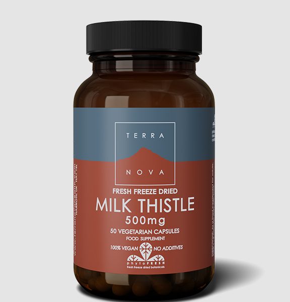 Cardo leiteiro Terranova 500mg (fresco liofilizado) 50 cápsulas - empório de saúde