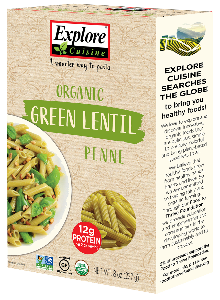 Explore Cuisine Organic Green Lentil Pasta 227g
