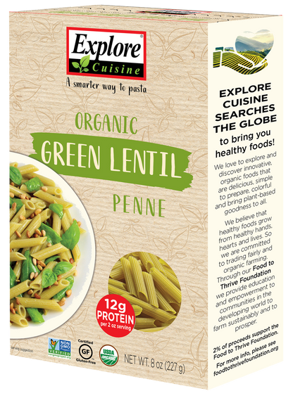 Explore Cuisine Organic Green Lentil Pasta 227g