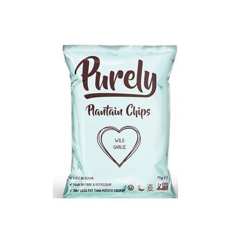 Purely Plantain Chips Wild Garlic (75g) - Health Emporium