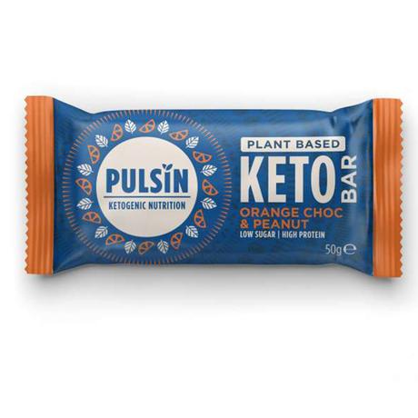 Pulsin Choc Orange &amp; Peanut Keto Bar 50g x 18