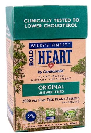 Wileys Finest Bold Heart 2000 mg esteroles vegetales de pino 30 barras líquidas - emporio de la salud