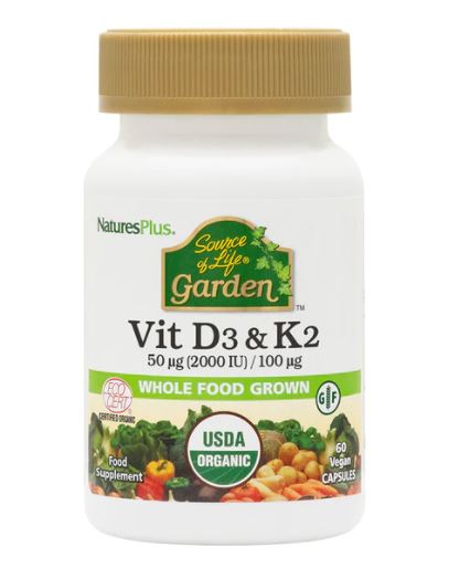 Source of Life Garden Vitamins D3 &amp; K2 60caps