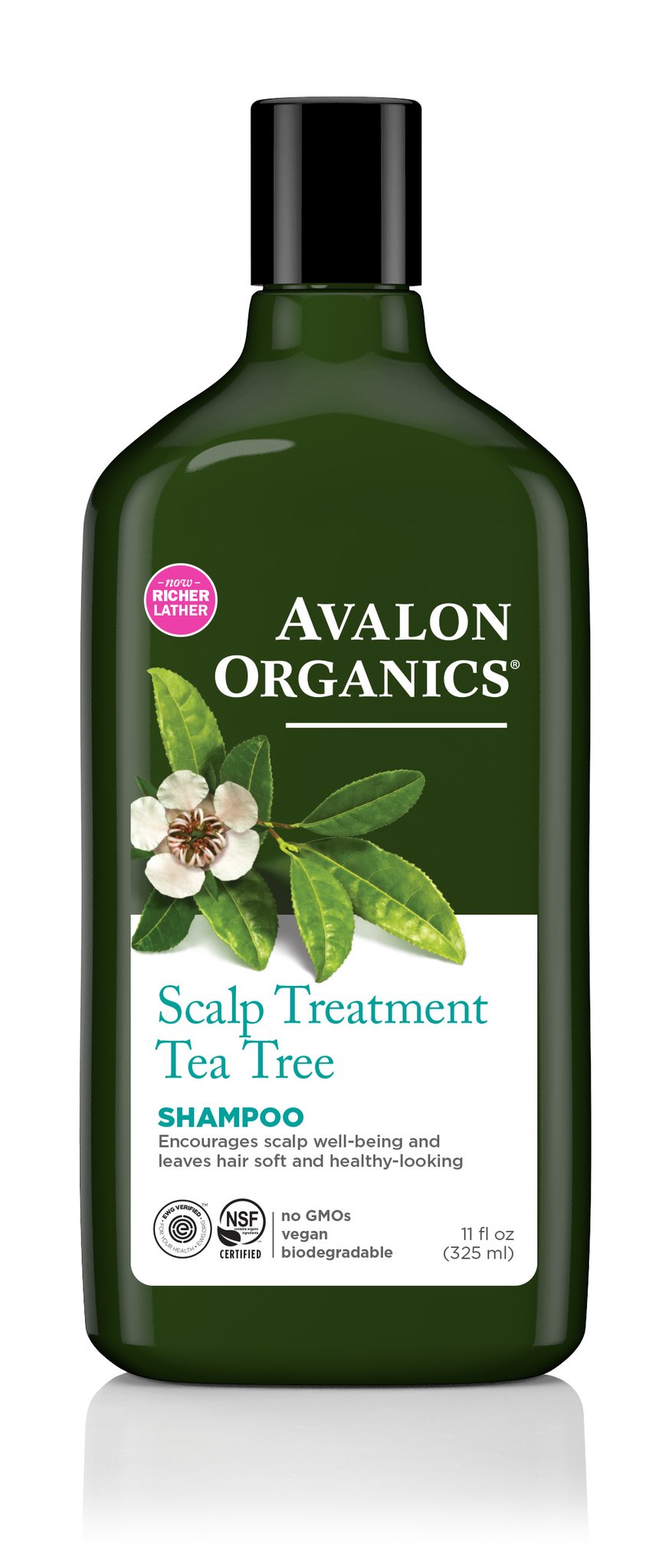 Shampoo de tea tree para tratamento do couro cabeludo 325ml